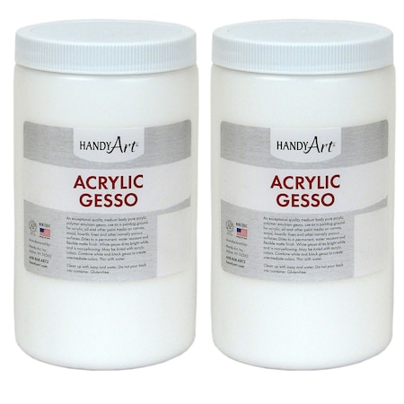 Handy Art Acrylic Gesso 32 oz, PK2 440-003